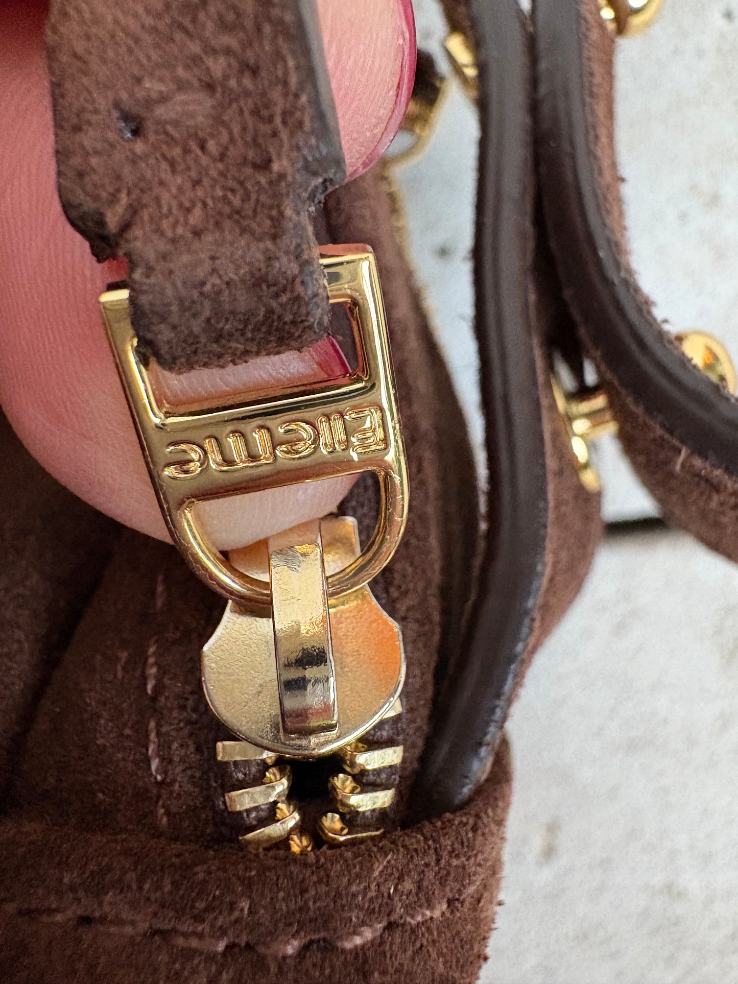 ELLEME. Bolso piel marrón