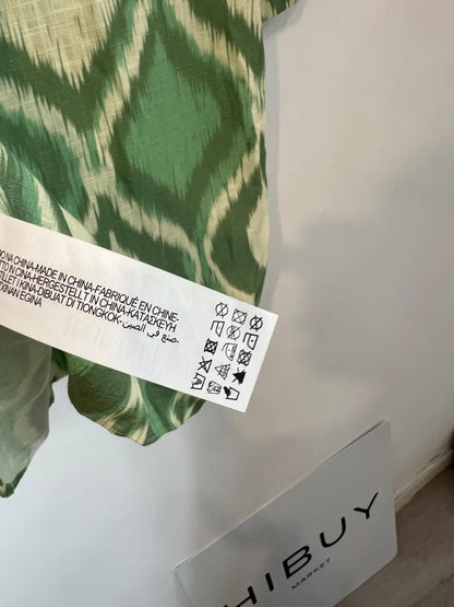 ZARA. Blusa vede tie dye abalorios