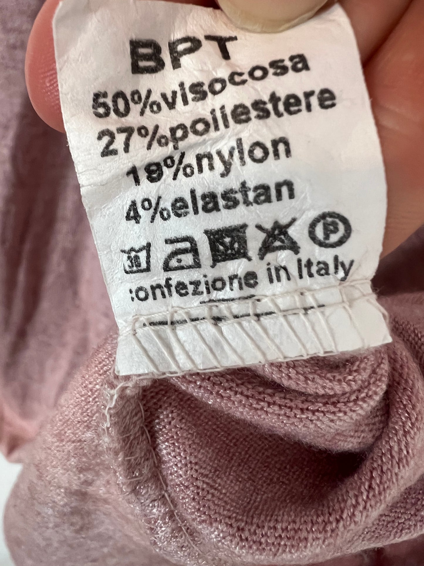 OTRAS. Top punto rosa jaspeado. T M