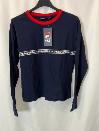 FILA. Long-sleeved logo T-shirt. Size 16 (S)