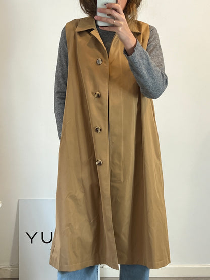 INDI&COLD. Chaleco largo efecto gabardina . T M