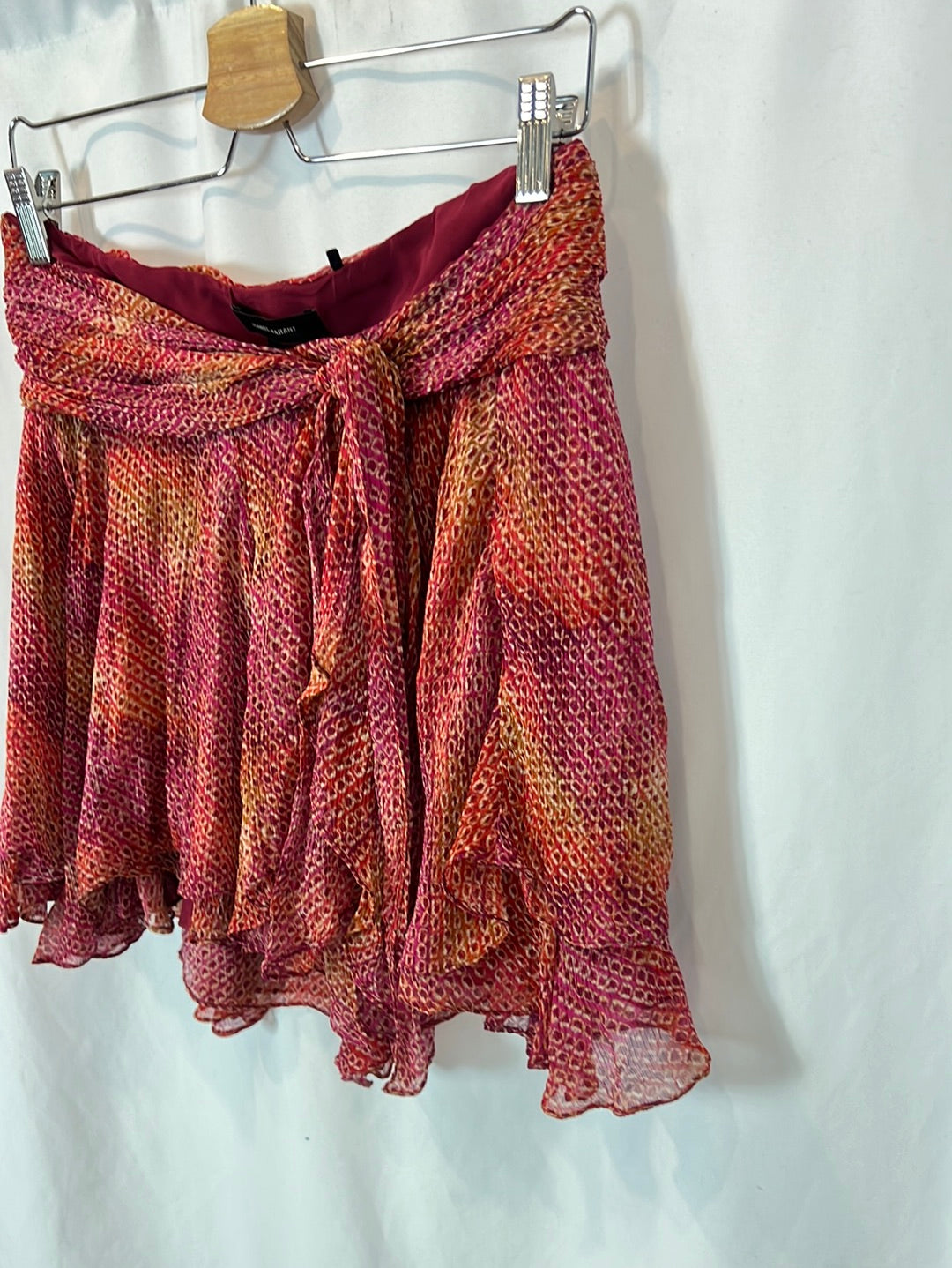 ISABEL MARANT. Printed silk wrap skirt, size 36