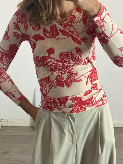 MSGM. Two-tone elastic top. T.S.