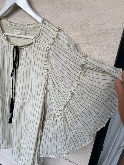 SEE U SOON. Striped airy blouse. T.S.