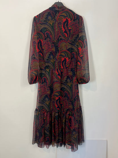 RALPH LAUREN. Vestido estampado amebas T.2(m)