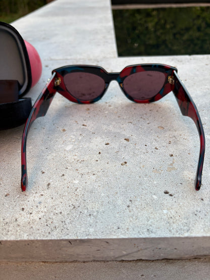 GUCCI. Gafas bicolor logo