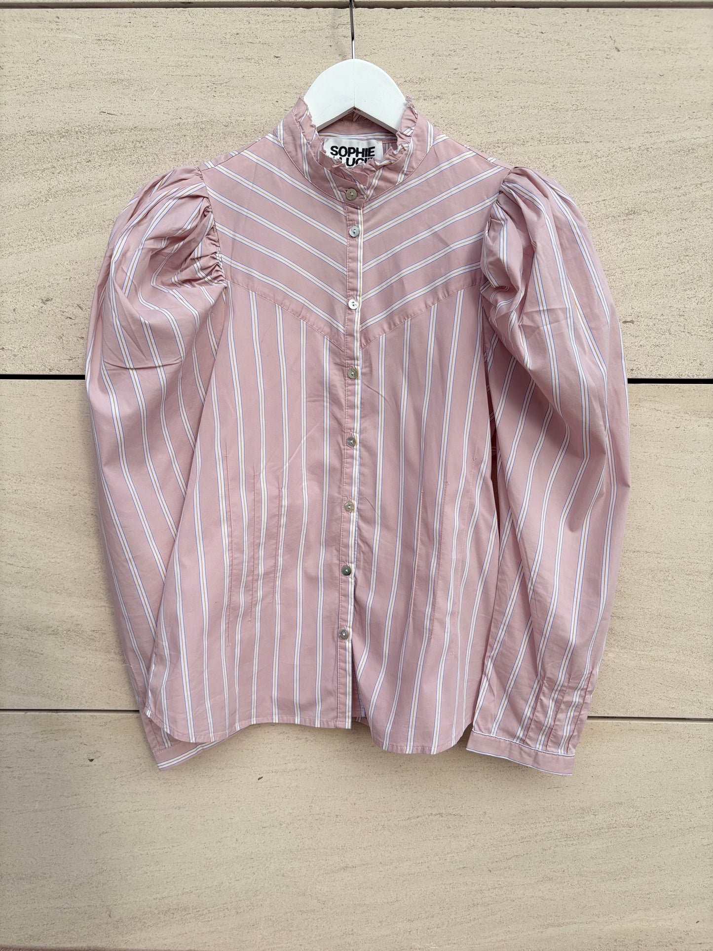 SOPHIE & LUCIE. Camisa rayas manga abullonada