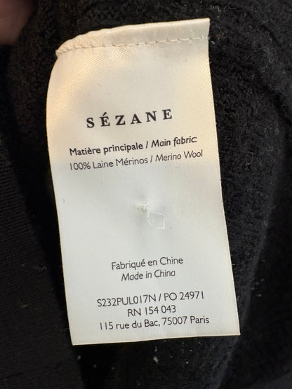 SÉZANE. Jersey negro detalle botones