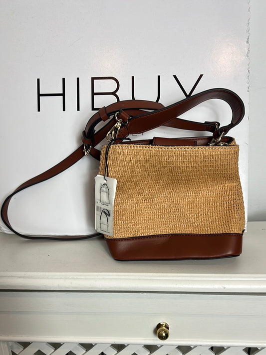 PARFOIS. Bolso pequeño rafia doble asa