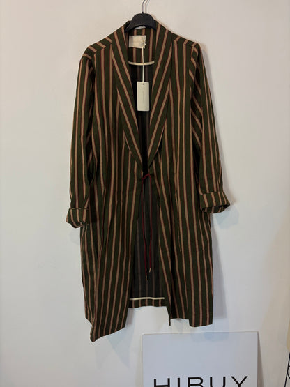 MOMONI. Chaqueta larga rayas mezcla