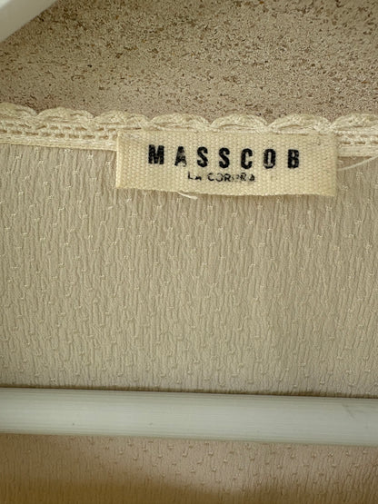 MASSCOB. Top manga larga detalles troquelados. T M