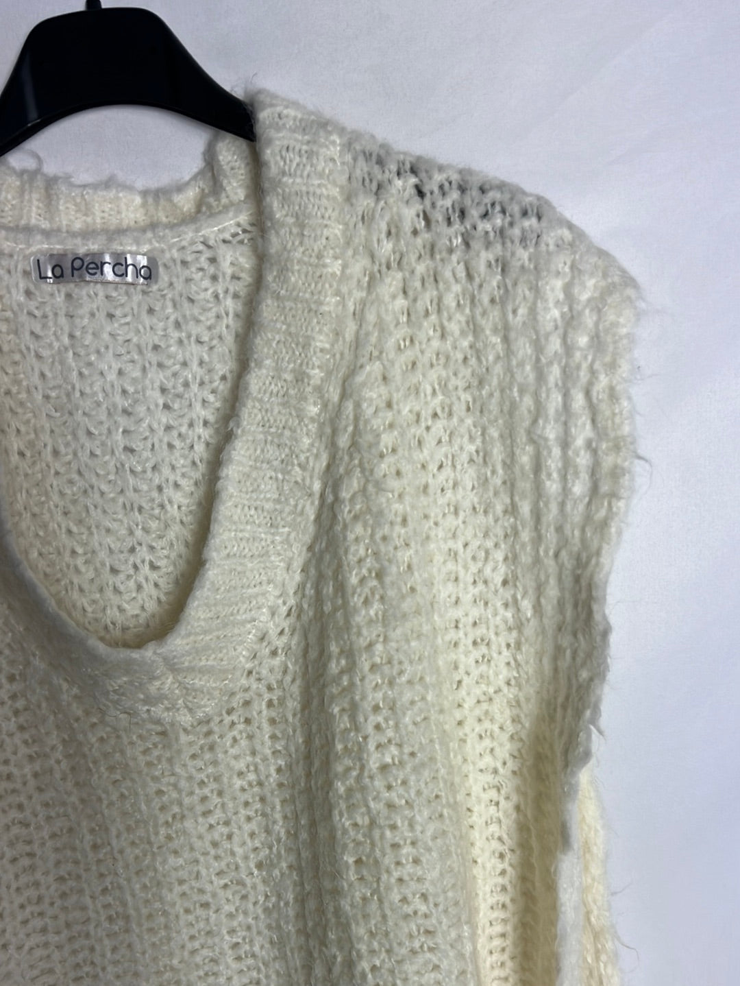 LA PERCHA. Chaleco beige Tu(s)