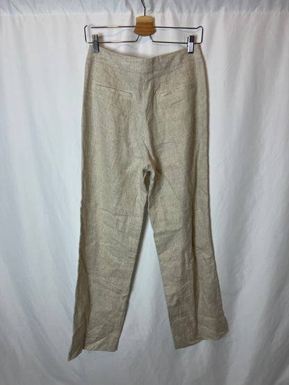 TINTORETTO. Beige linen pants T.36