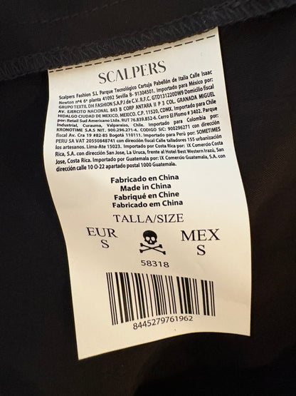 SCALPERS. Vestido negro pedrería T.s