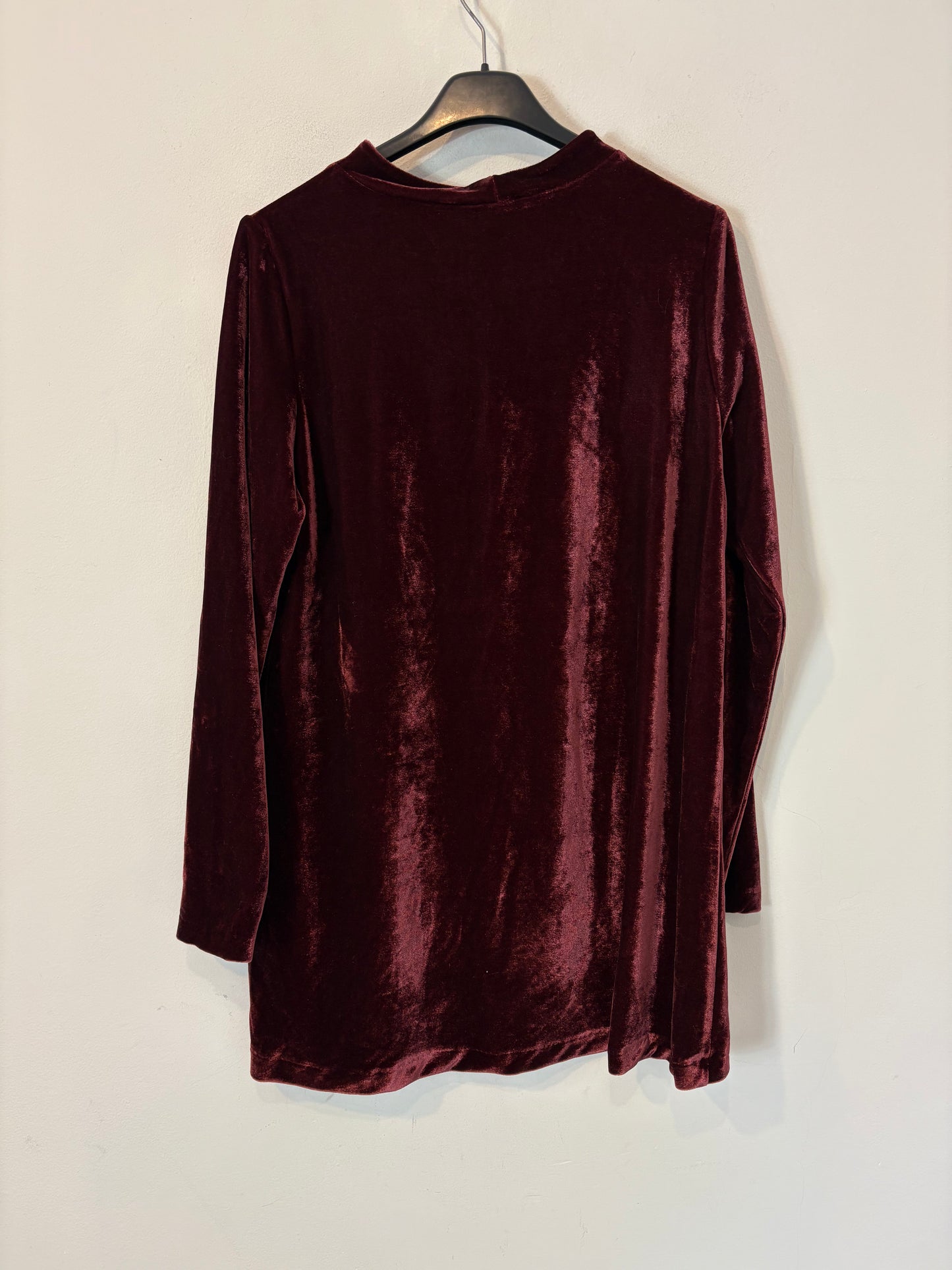 BIMANI. Top terciopelo burdeos