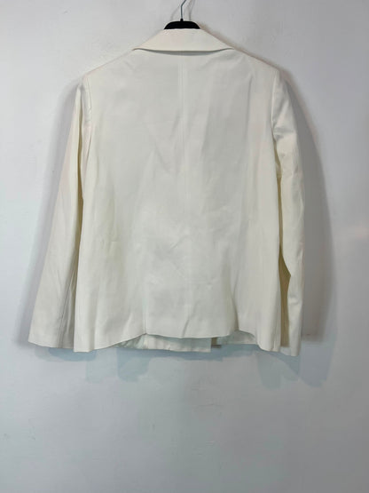 GEORGES RECH. Conjunto pantalón y blazer blanca cruzada