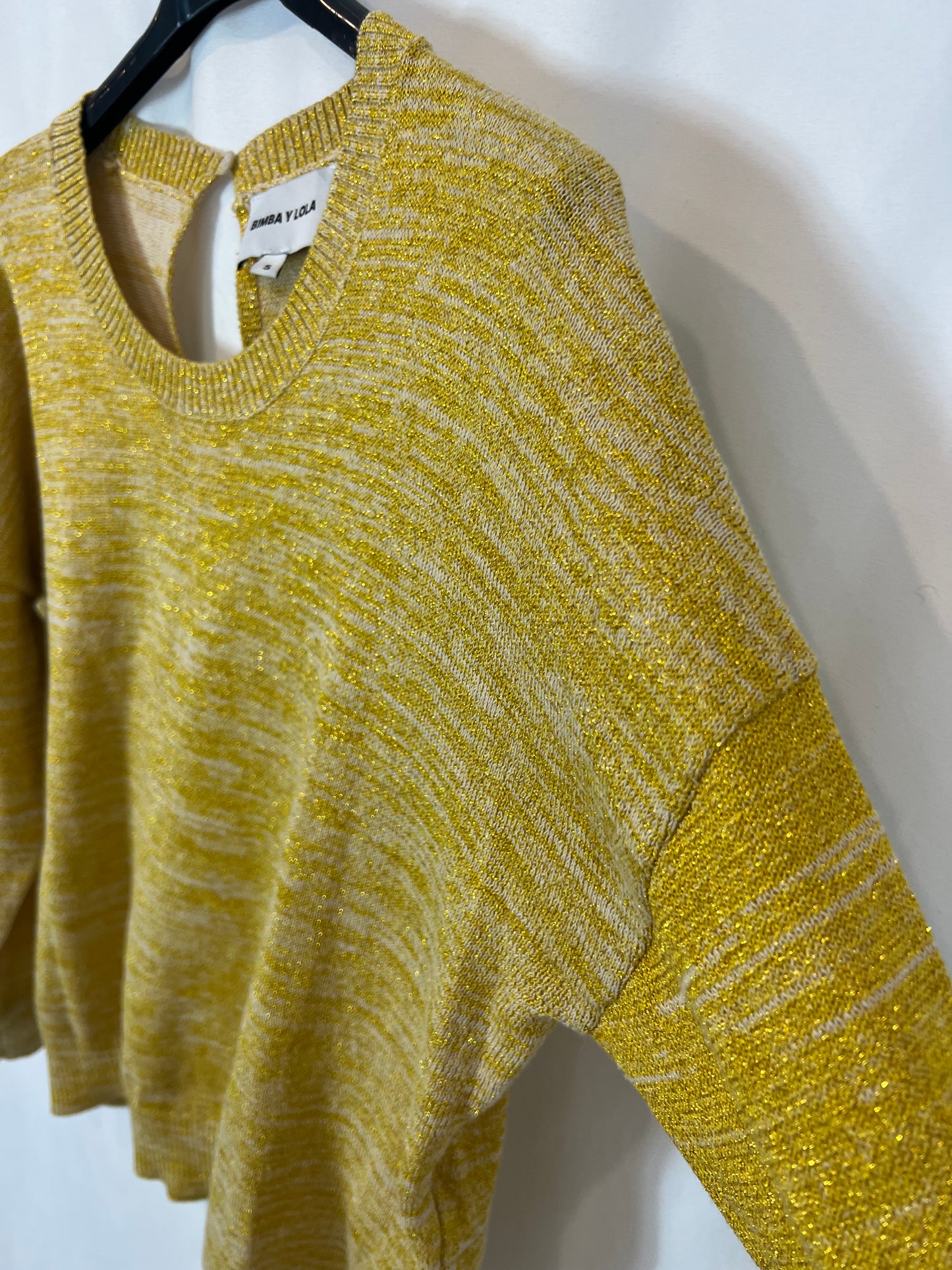 BIMBA Y LOLA. Jersey amarillo jaspeado T.s