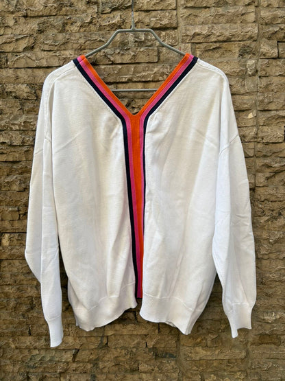 VILAGALLO. Jersey algodón cuello pico