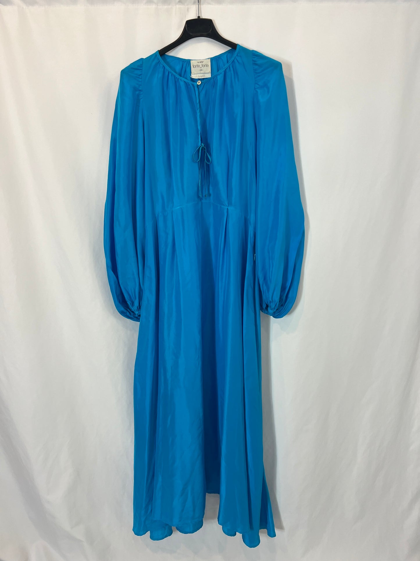 FORTE FORTE. Long turquoise silk dress. Size 0 (XS/S)