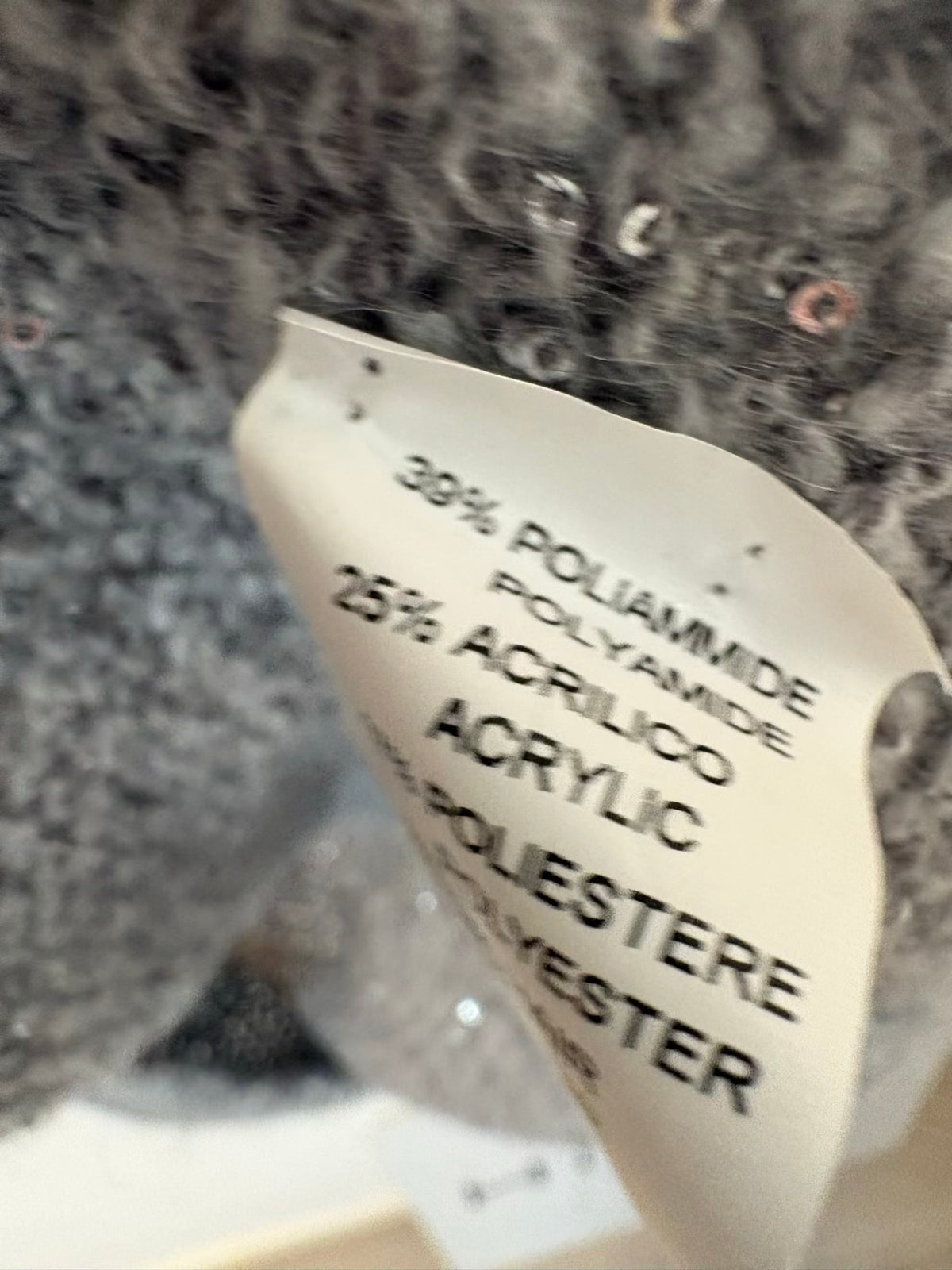 VICOLO. Jersey gris lentejuelas