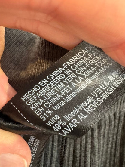 MASSIMO DUTTI. Falda larga plisada lana