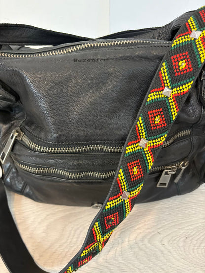 BERENICE. Bolso piel doble asa en negro