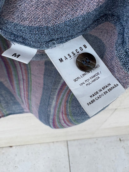 MASSCOB. Blusa lino rayas