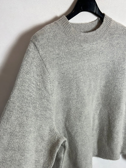 SFERA. Gray sweater with puffed sleeves Ts