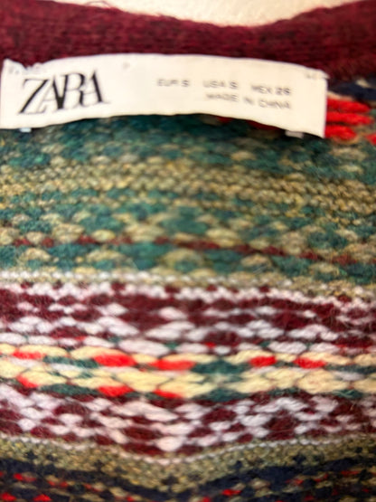 ZARA. Chaleco estampado con lana. T S