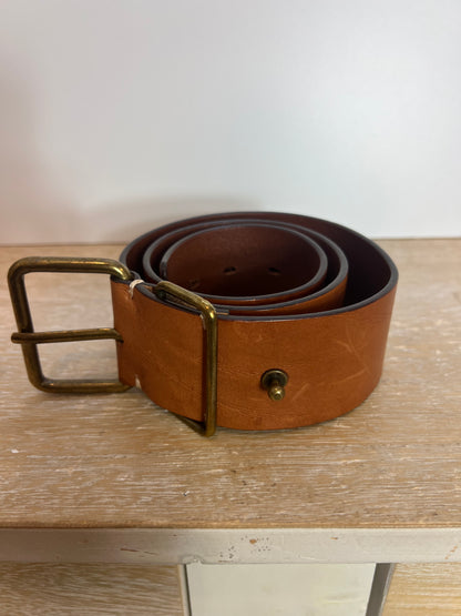 COMPTOIR DES COTONNIERS.  Cinturón piel marrón. T 1 (S)