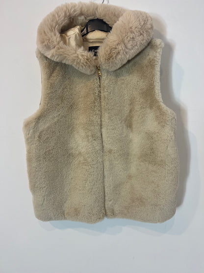 EMME MARELLA. Chaleco pelo beige T.38