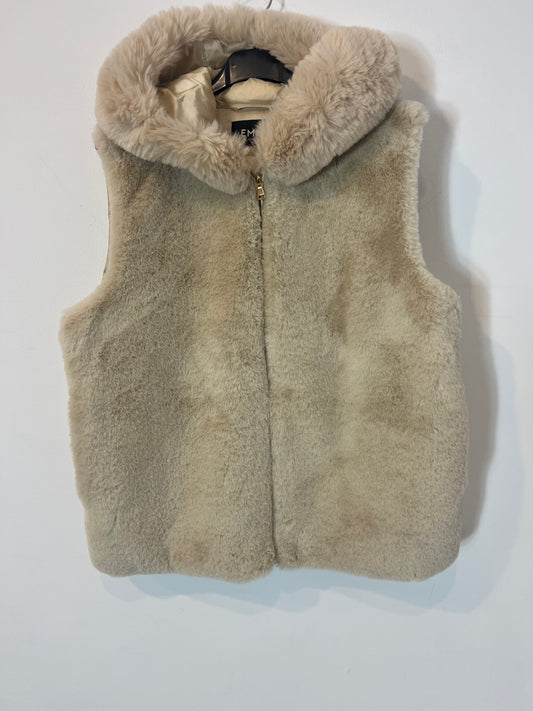 EMME MARELLA. Chaleco pelo beige T.38