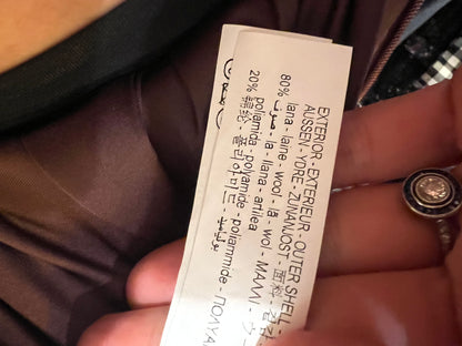 ZARA. Vestido midi burdeos lana T.s