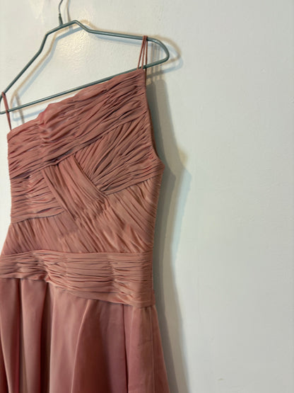 Vestido rosa empolvado vintage