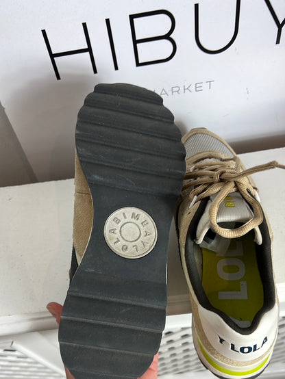 BIMBA Y LOLA. Zapatillas deportivas tonos beiges. T 40