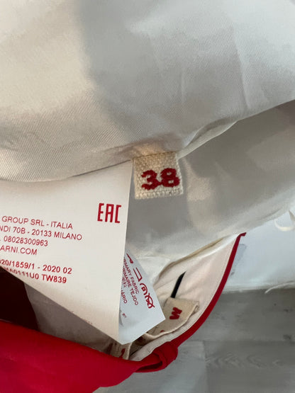 MARNI. Pantalón lana rojo fluido T.36