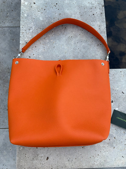 LONGCHAMP. Bolso naranja de hombro