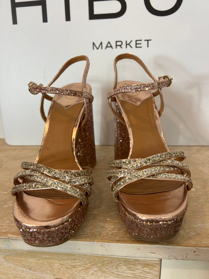 ASH. Sequin platform sandal. T 39