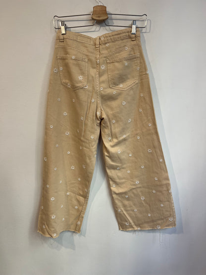 LEFTIES. Lightweight embroidered denim. Size 13-14 years (xs)