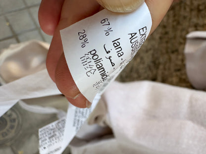 ZARA. Abrigo largo beige lana