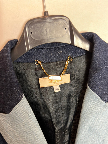 ANGELO MARANI. Tricolor denim blazer. T 44 (L)