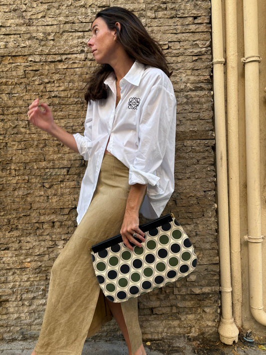 MARNI. Cartera de mano estampado retro