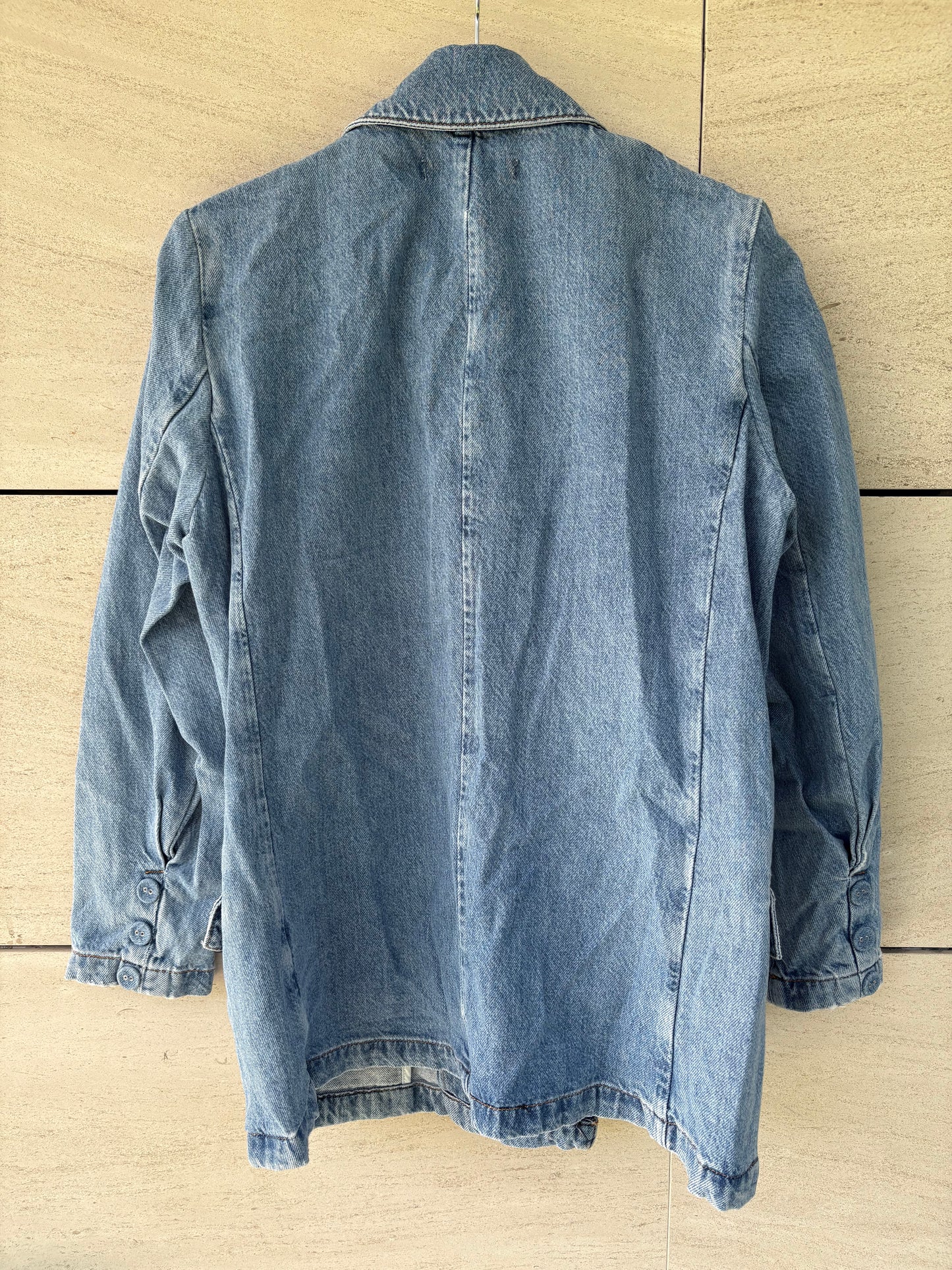 ZARA. Blazer denim cruzada. T XS(S)