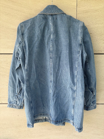 ZARA. Blazer denim cruzada. T XS(S)