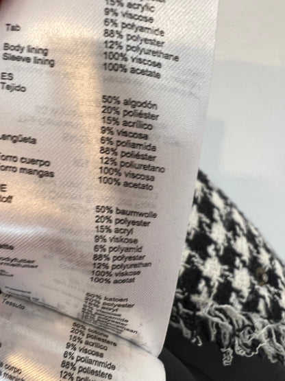 CLAUDIE PIERLOT. Chaqueta tweed pata de gallo. T 38