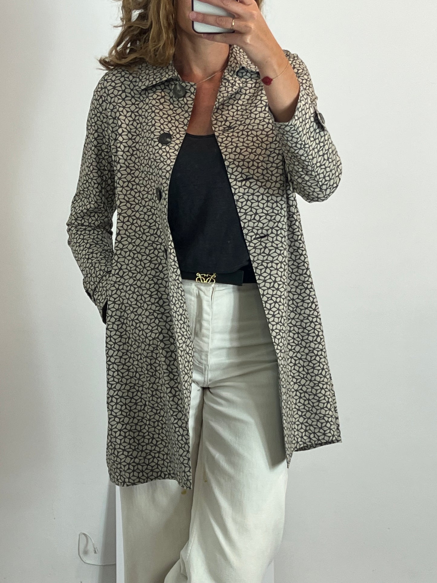 EWOOLUIZONE. Chaqueta estampada fluida. T 40