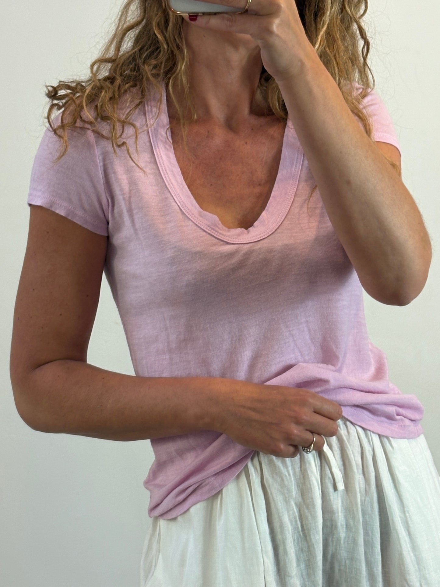 JAMES PERSE. Camiseta algodón malva