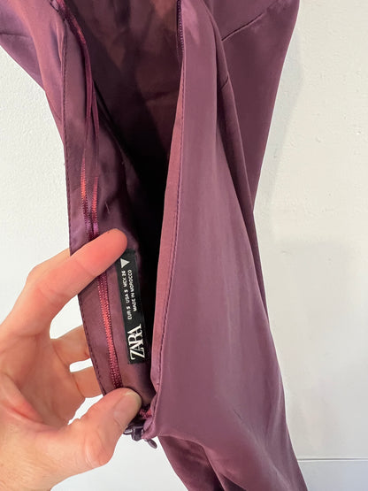 ZARA. Vestido largo satinado . T Sol