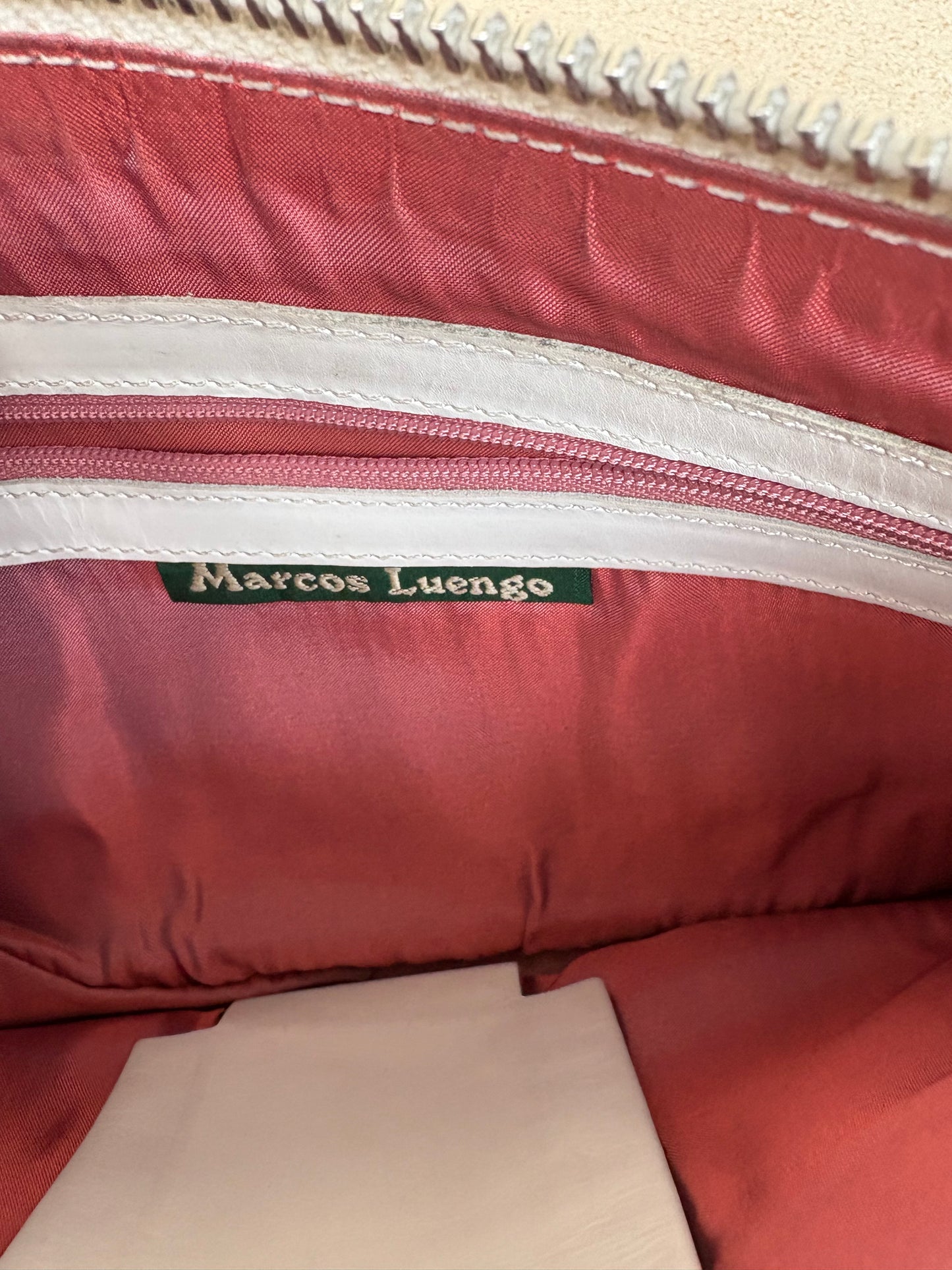 MARCOS LUENGO. Bolso de hombro piel tricolor