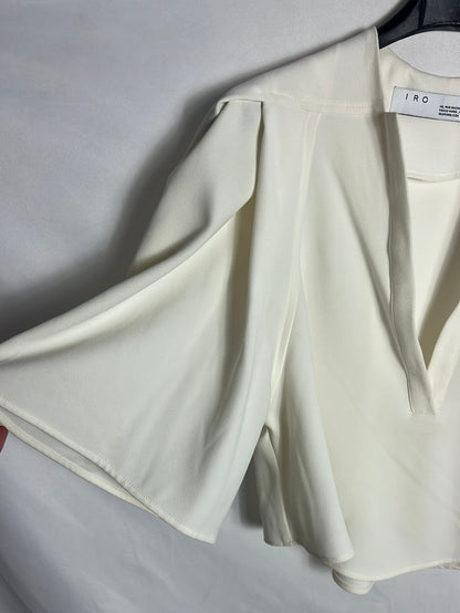 IRO. Blusa efecto capa color crudo. T 34